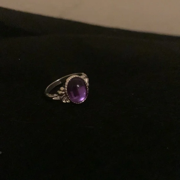 Gorgeous Beautiful Purple Gemstone Moonstone Gypsy Hippy Bohemian silver ring - Picture 6 of 6